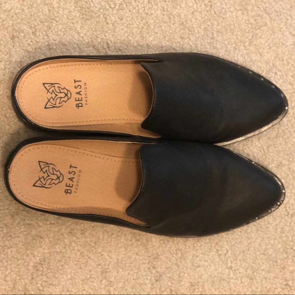 Black loafers